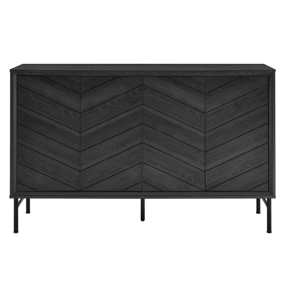 Harper Chevron Sideboard - No Shipping Charges MDY-EEI-6336-BLK