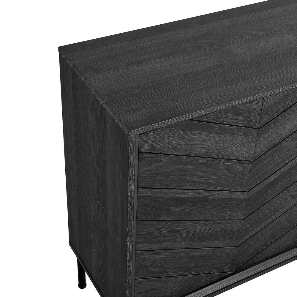 Harper Chevron Sideboard - No Shipping Charges MDY-EEI-6336-BLK