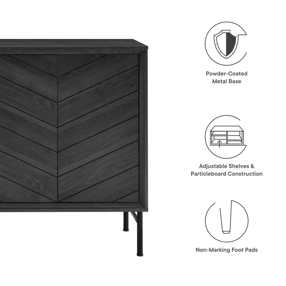 Harper Chevron Sideboard - No Shipping Charges MDY-EEI-6336-BLK