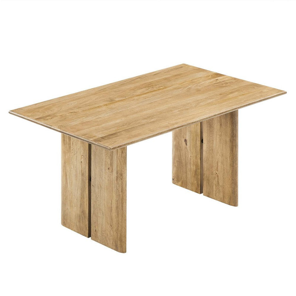 Modway Amistad Solid Wood Modern Farmhouse Rectangular Oak 60’’ Dining Table MDY-EEI-6338-OAK