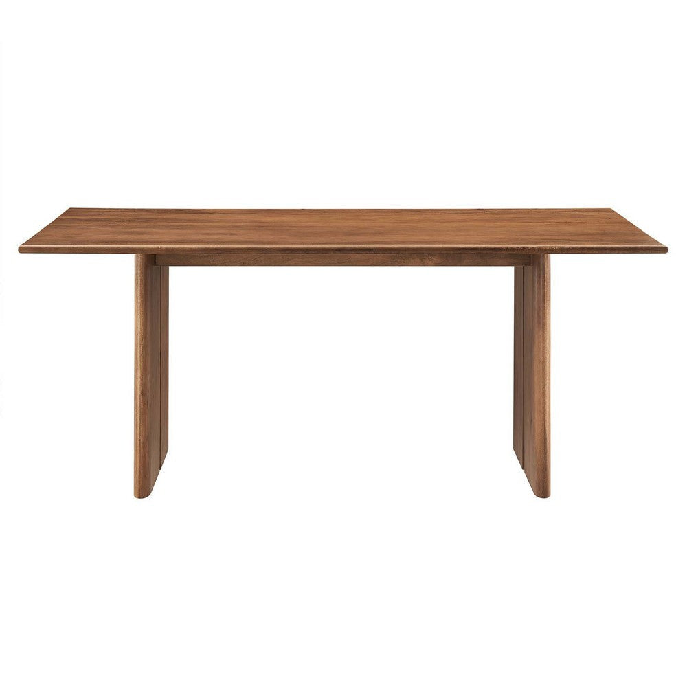 Modway Amistad 72’’ Solid Wood Modern Farmhouse Rectangular Walnut 70’’ Dining Table MDY-EEI-6339-WAL