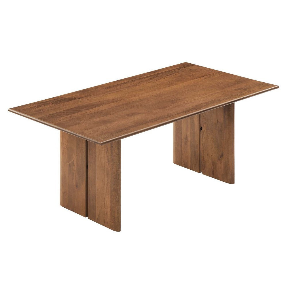 Modway Amistad 72’’ Solid Wood Modern Farmhouse Rectangular Walnut 70’’ Dining Table MDY-EEI-6339-WAL