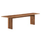 Modway Amistad 72" Solid Wood Modern Farmhouse Dining Bench in Walnut