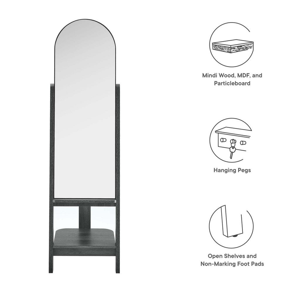 Ascend Standing Mirror - No Shipping Charges MDY-EEI-6346-BLK