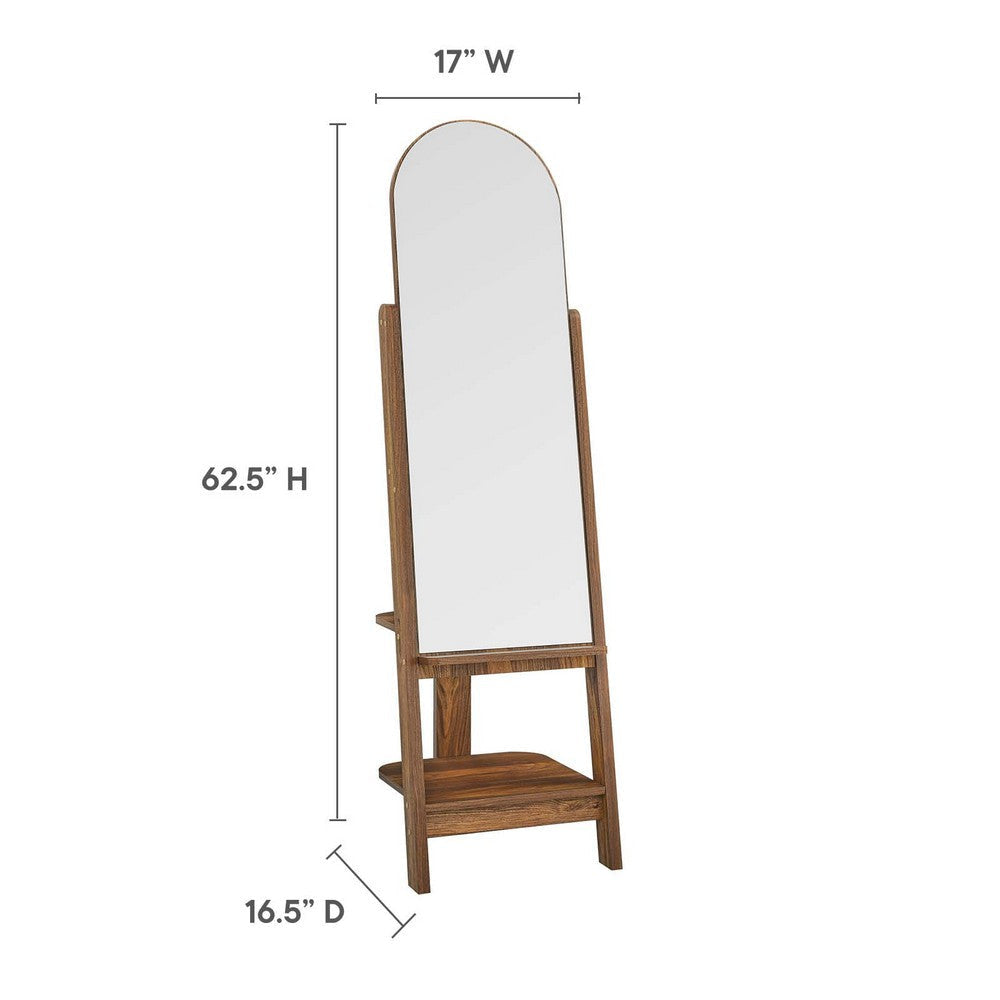 Modway EEI-6346-WAL Ascend Standing Mirror Walnut MDY-EEI-6346-WAL