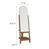 Modway EEI-6346-WAL Ascend Standing Mirror Walnut MDY-EEI-6346-WAL