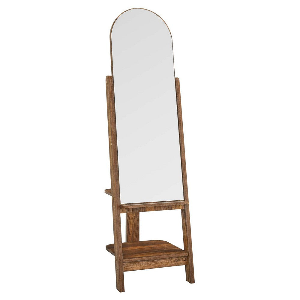 Modway EEI-6346-WAL Ascend Standing Mirror, Walnut