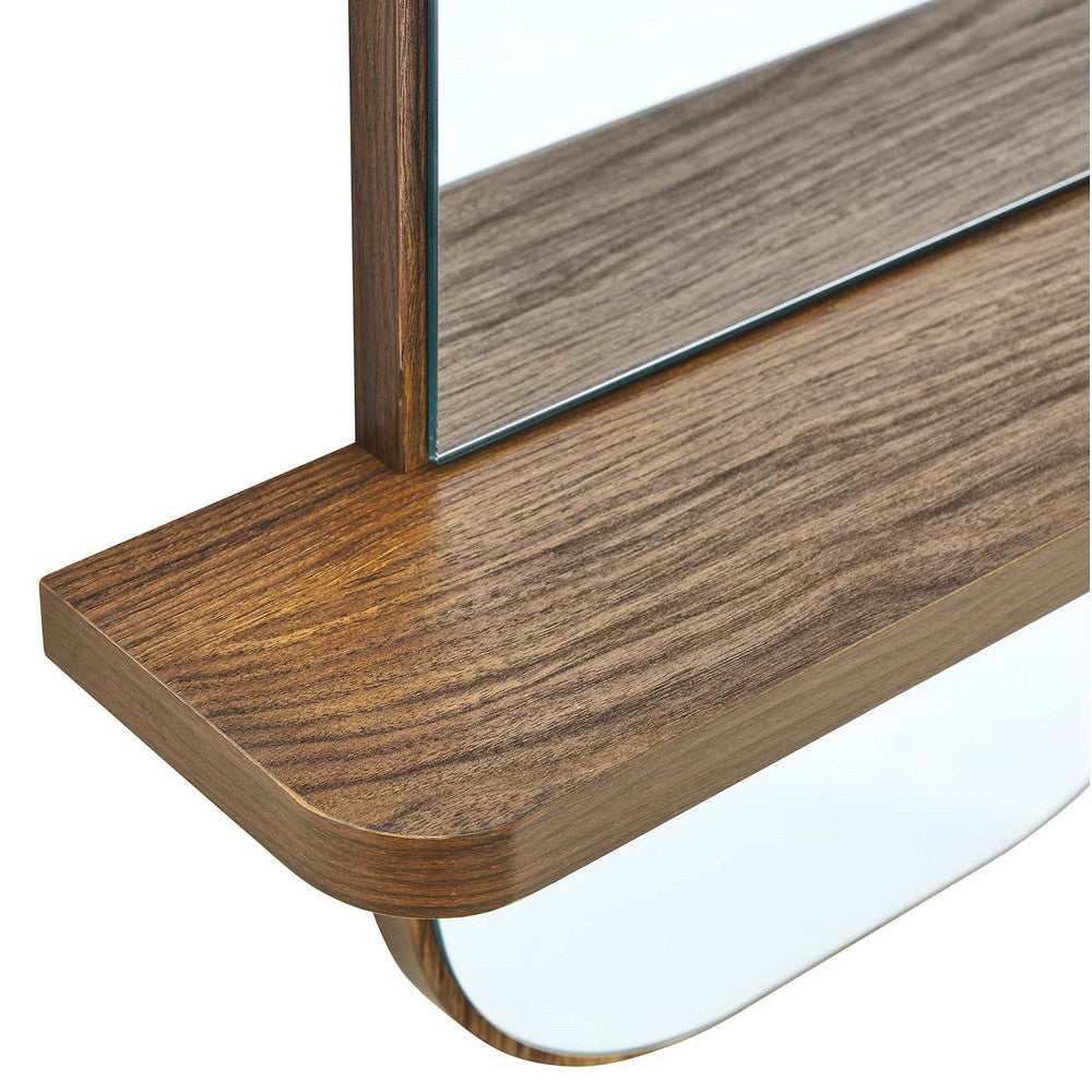 Modway EEI-6349-WAL Solstice Mirror Walnut MDY-EEI-6349-WAL