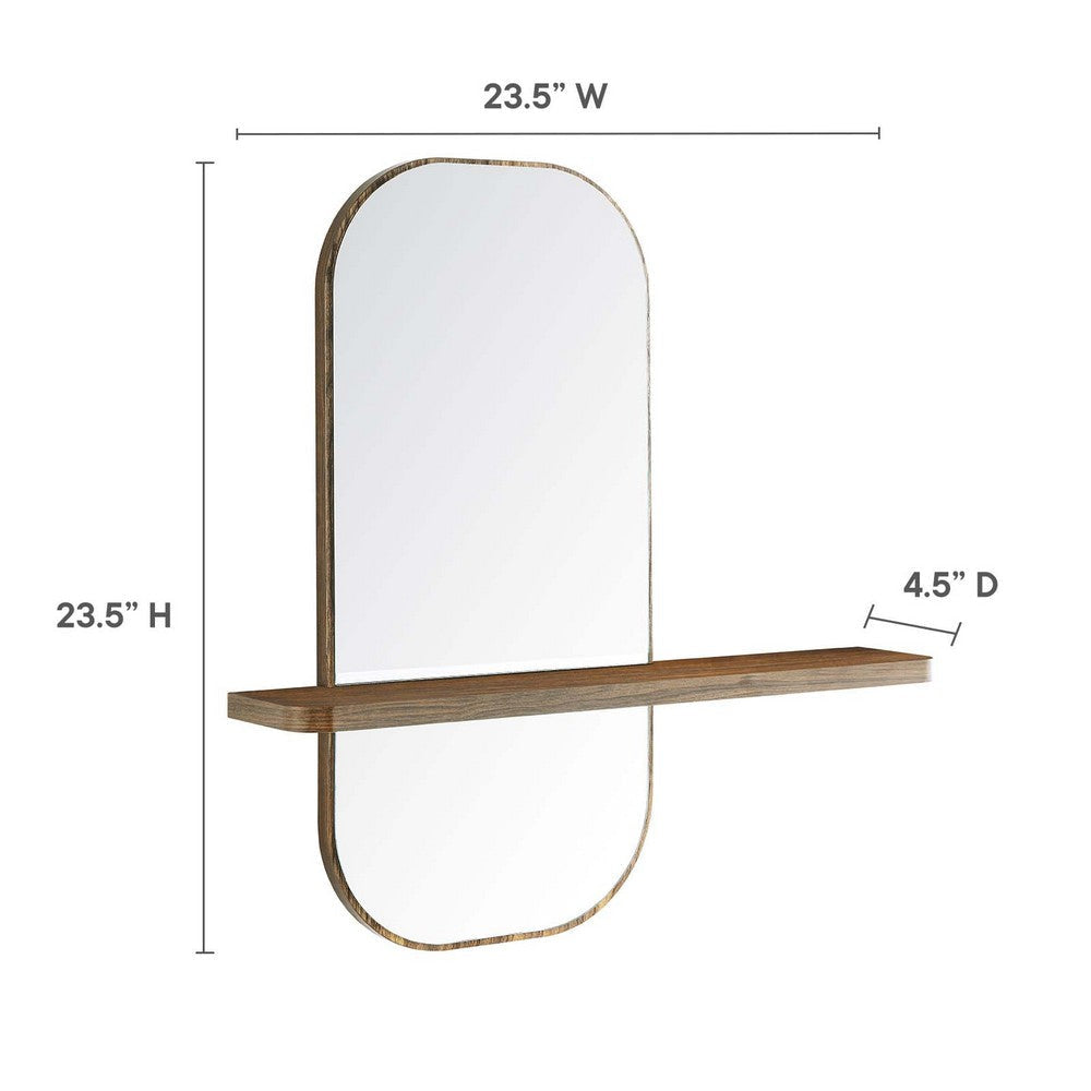 Modway EEI-6349-WAL Solstice Mirror Walnut MDY-EEI-6349-WAL