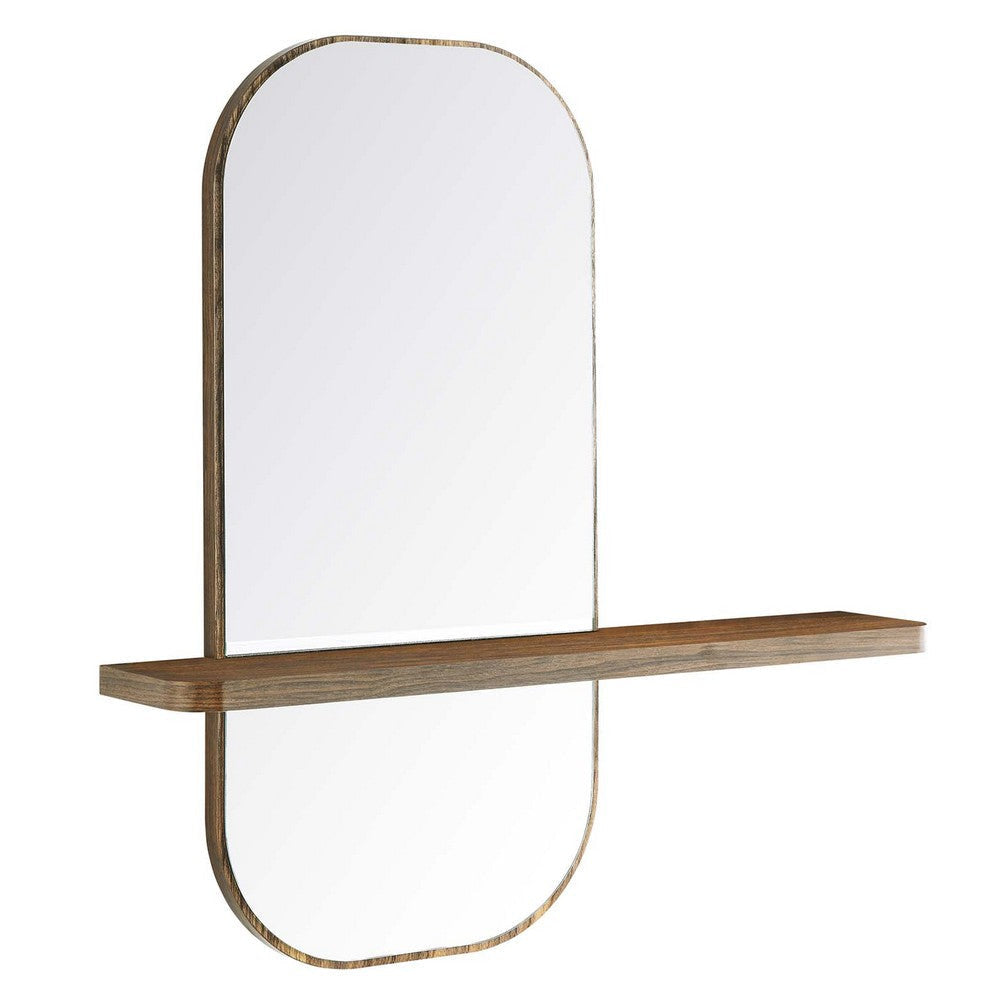 Modway EEI-6349-WAL Solstice Mirror, Walnut