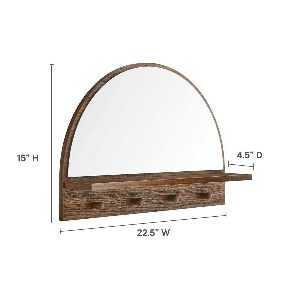 Modway EEI-6350-WAL Moonbeam Arched Mirror Walnut MDY-EEI-6350-WAL