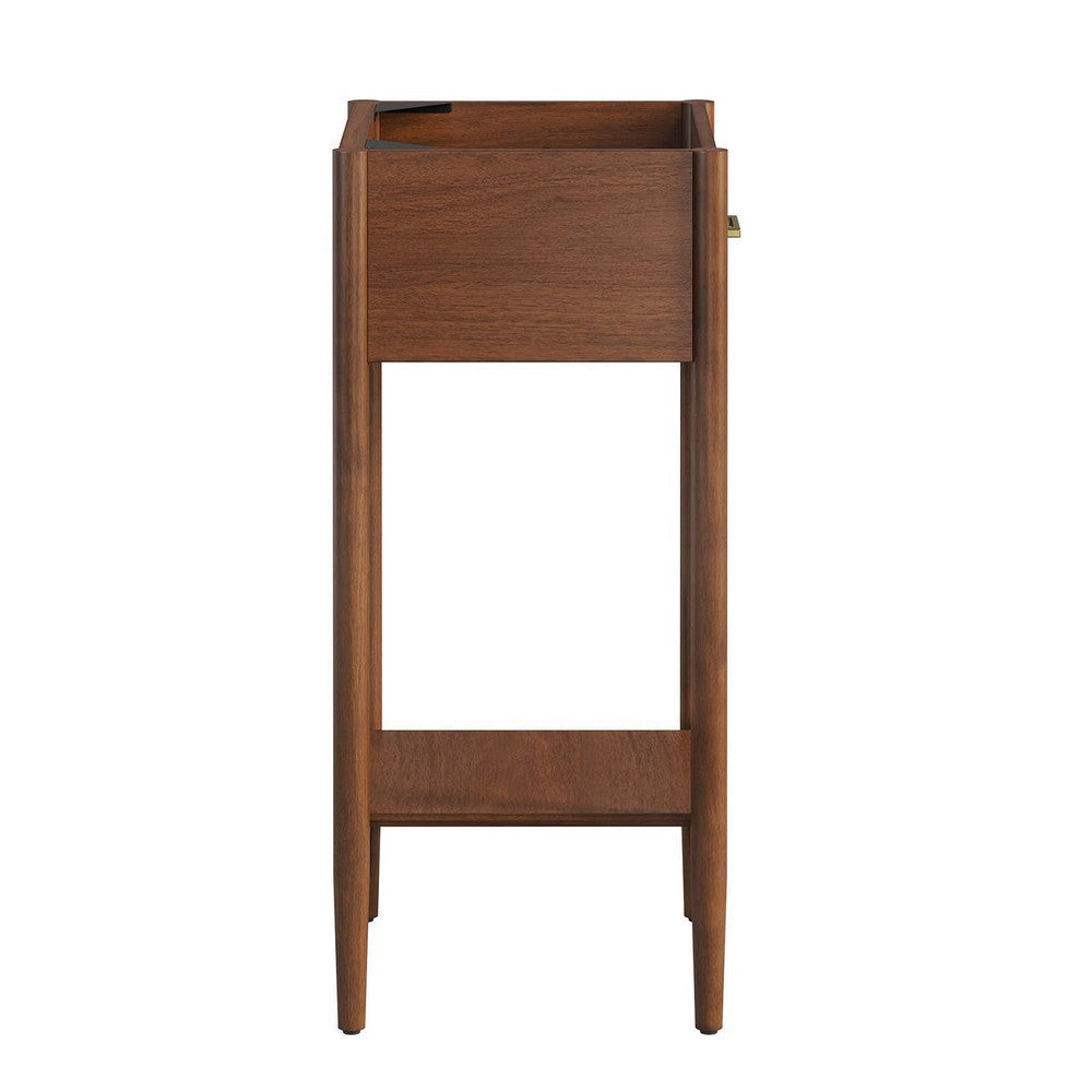 Modway Zaire 18” Mid-Century Bathroom Vanity Cabinet Washstand in Walnut-Sink Basin Not Included 18 Inches MDY-EEI-6351-WAL