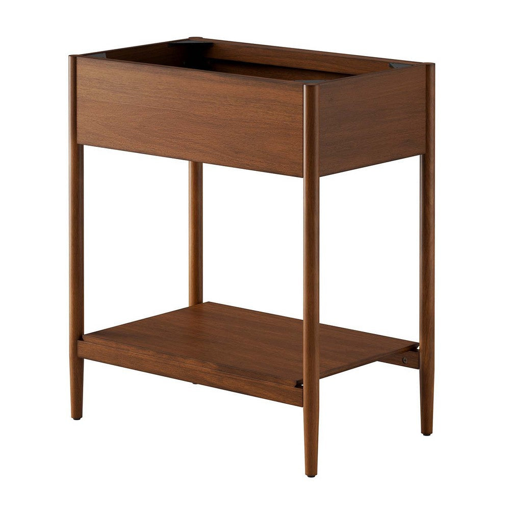 Modway Zaire 30” Mid-Century Bathroom Vanity Cabinet Washstand in Walnut (Sink Basin Not Included) 30 Inches MDY-EEI-6353-WAL