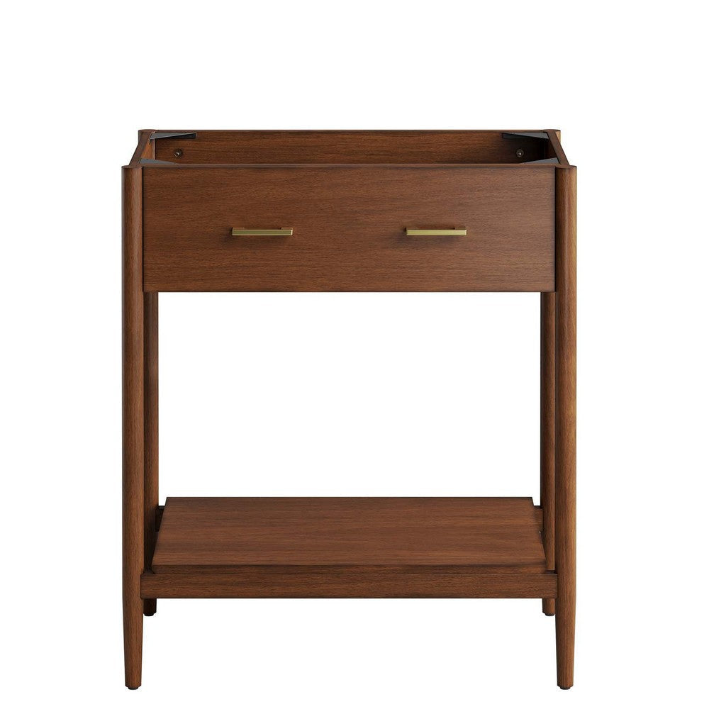 Modway Zaire 30” Mid-Century Bathroom Vanity Cabinet Washstand in Walnut (Sink Basin Not Included) 30 Inches MDY-EEI-6353-WAL