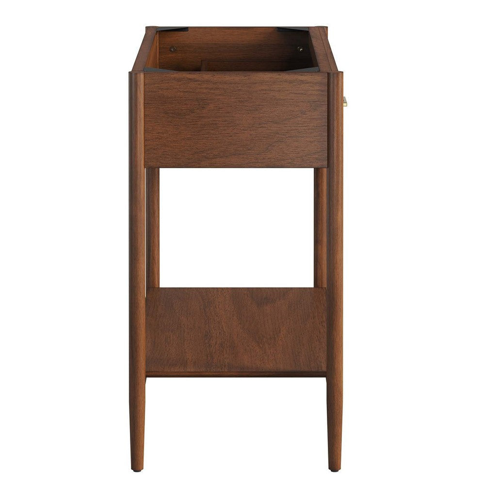 Modway Zaire 36” Mid-Century Bathroom Vanity Cabinet Washstand in Walnut-Sink Basin Not Included 36 Inches MDY-EEI-6354-WAL