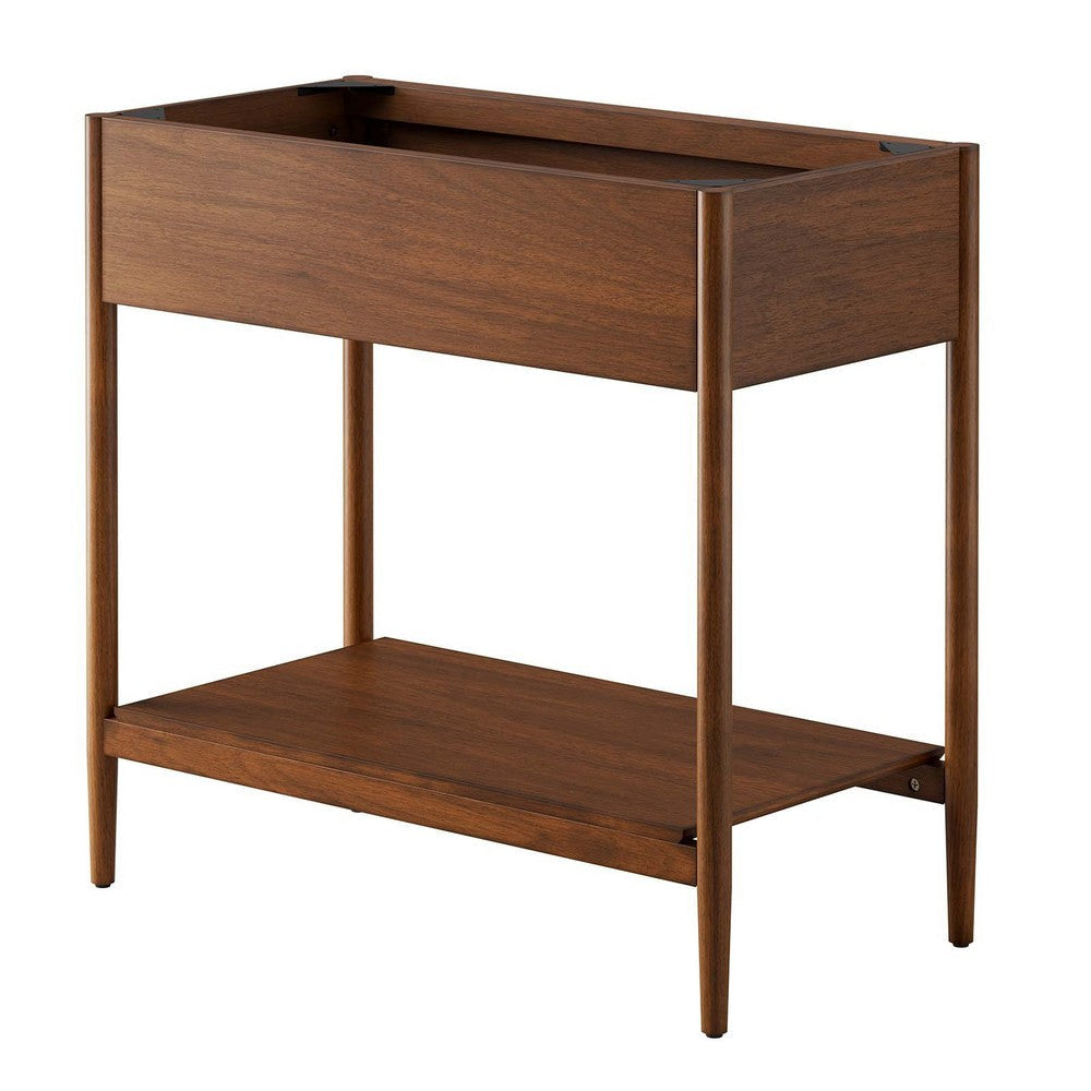 Modway Zaire 36” Mid-Century Bathroom Vanity Cabinet Washstand in Walnut-Sink Basin Not Included 36 Inches MDY-EEI-6354-WAL