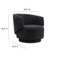 Celestia Boucle Fabric Swivel Chair - No Shipping Charges MDY-EEI-6357-BLK