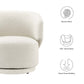 Modway Celestia Boucle Fabric Accent Swivel Chair in Ivory MDY-EEI-6357-IVO