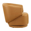 Celestia Vegan Leather Fabric and Wood Swivel Chair - No Shipping Charges MDY-EEI-6358-TAN