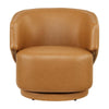 Celestia Vegan Leather Fabric and Wood Swivel Chair - No Shipping Charges MDY-EEI-6358-TAN