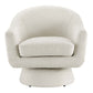 Astral Boucle Fabric Swivel Chair - No Shipping Charges MDY-EEI-6359-IVO