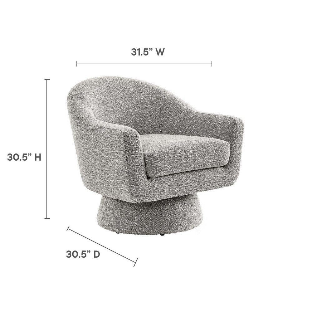 Astral Boucle Fabric Swivel Chair - No Shipping Charges MDY-EEI-6359-TAU