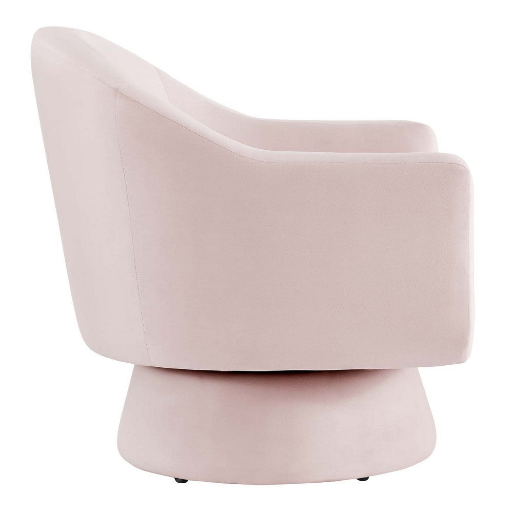 Modway Astral Performance Velvet Accent Swivel Chair in Pink MDY-EEI-6360-PNK