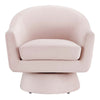 Astral Performance Velvet Fabric and Wood Swivel Chair - No Shipping Charges MDY-EEI-6360-PNK