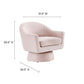 Modway Astral Performance Velvet Accent Swivel Chair in Pink MDY-EEI-6360-PNK