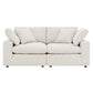 Modway Commix Modular Sofa Loveseat Ivory Boucle MDY-EEI-6361-IVO