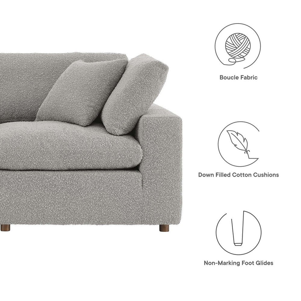 Modway Commix Modular Sofa Loveseat Light Gray Boucle MDY-EEI-6361-LGR