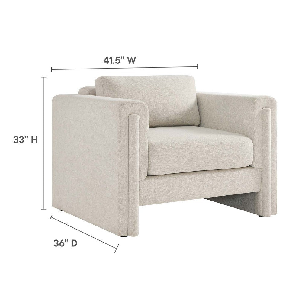 Visible Fabric Armchair - No Shipping Charges MDY-EEI-6373-GRY