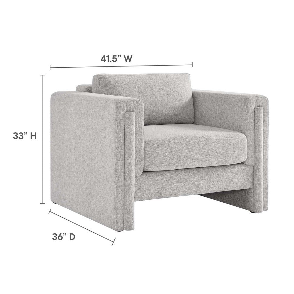 Visible Fabric Armchair - No Shipping Charges MDY-EEI-6373-GRY