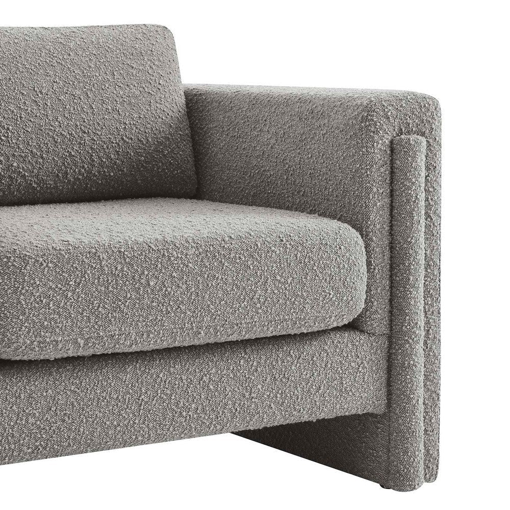 Visible Boucle Fabric Armchair - No Shipping Charges MDY-EEI-6374-LGR