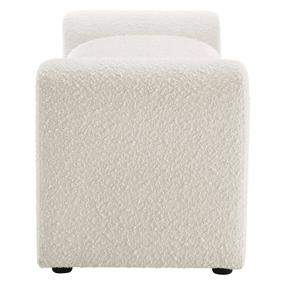 Modway EEI-6379-IVO Waverly Boucle Fabric Bench Ivory MDY-EEI-6379-IVO