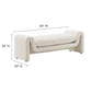 Modway EEI-6379-IVO Waverly Boucle Fabric Bench Ivory MDY-EEI-6379-IVO