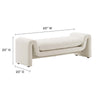 Modway EEI-6379-IVO Waverly Boucle Fabric Bench Ivory MDY-EEI-6379-IVO