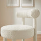 Modway EEI-6383-IVO-SLV Toulouse Boucle Fabric Counter Stool Ivory Silver MDY-EEI-6383-IVO-SLV