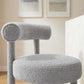 Modway EEI-6383-LGR-SLV Toulouse Boucle Fabric Counter Stool Light Gray Silver MDY-EEI-6383-LGR-SLV