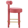 Toulouse Performance Velvet Counter Stool - No Shipping Charges MDY-EEI-6384-BLO-GLD