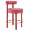 Toulouse Performance Velvet Counter Stool - No Shipping Charges MDY-EEI-6384-BLO-GLD