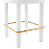 Modway EEI-6384-WHI-GLD Toulouse Performance Velvet Counter Stool White Gold MDY-EEI-6384-WHI-GLD