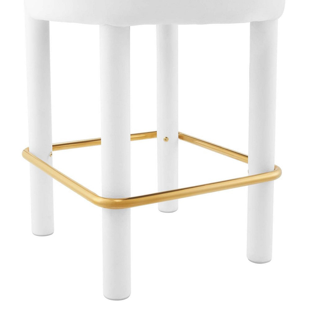 Toulouse Performance Velvet Counter Stool - No Shipping Charges MDY-EEI-6384-BLO-GLD