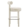 Toulouse Boucle Fabric Bar Stool MDY-EEI-6385-IVO-SLV