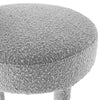 Modway EEI-6385-LGR-SLV Toulouse Boucle Fabric Bar Stool Light Gray Silver MDY-EEI-6385-LGR-SLV