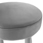 Modway EEI-6386-GRY-SLV Toulouse Performance Velvet Bar Stool Gray Silver MDY-EEI-6386-GRY-SLV