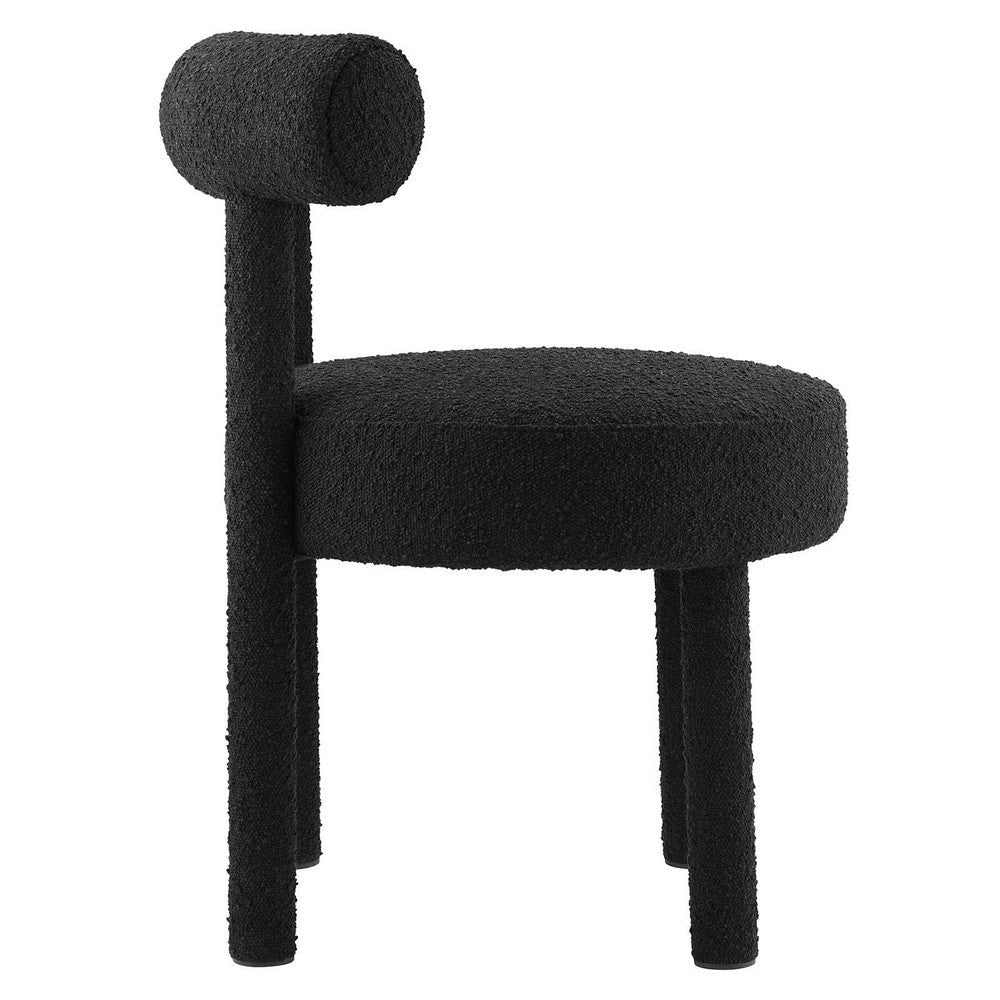 Toulouse Boucle Fabric Dining Chair - No Shipping Charges MDY-EEI-6387-BLK