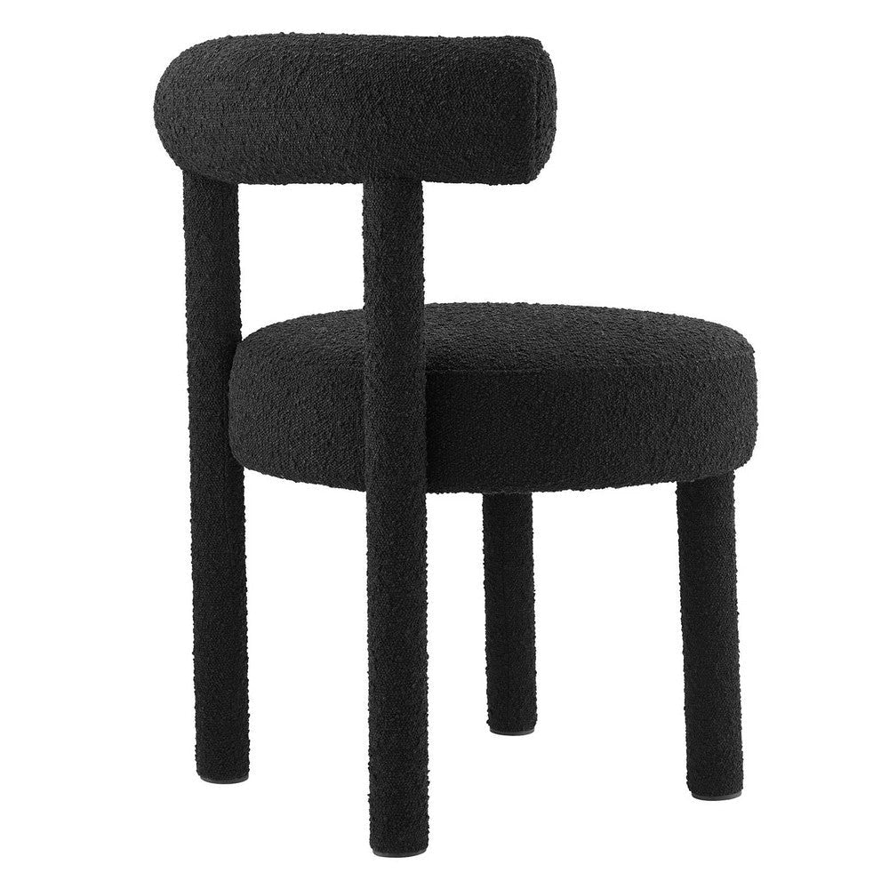 Toulouse Boucle Fabric Dining Chair - No Shipping Charges MDY-EEI-6387-BLK