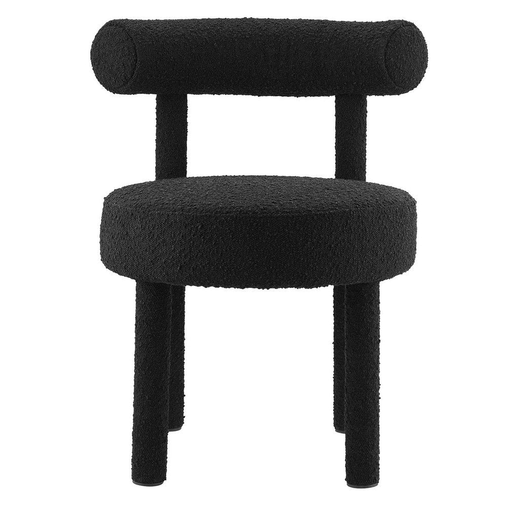 Toulouse Boucle Fabric Dining Chair - No Shipping Charges MDY-EEI-6387-BLK