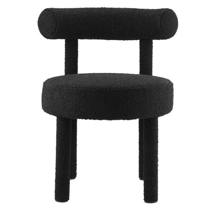 Toulouse Boucle Fabric Dining Chair - No Shipping Charges MDY-EEI-6387-BLK